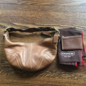 Small Coach Soho braided handle hobo